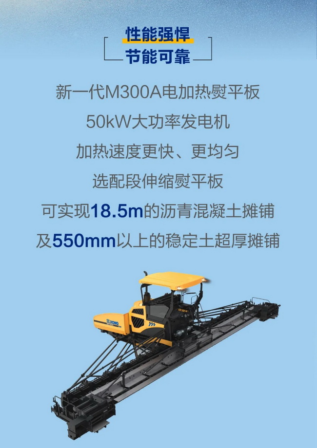 徐工超大型攤鋪機性能強悍，節(jié)能可靠