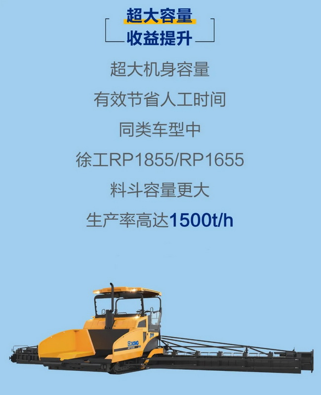 徐工超大型攤鋪機超大容量收益提升